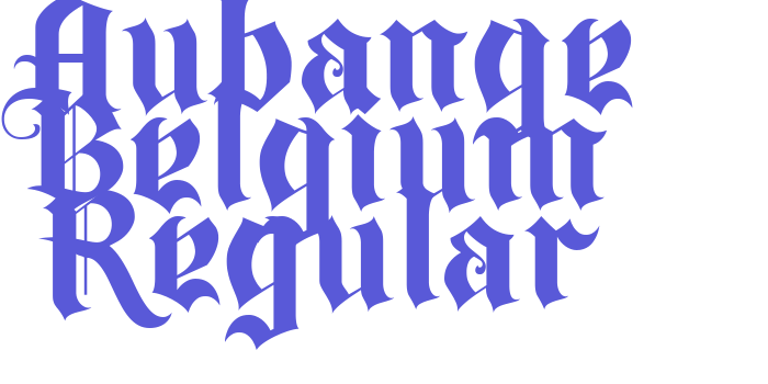 Aubange Belgium Regular Font