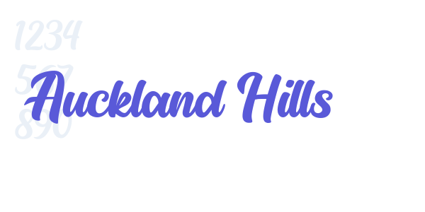 Auckland Hills font free