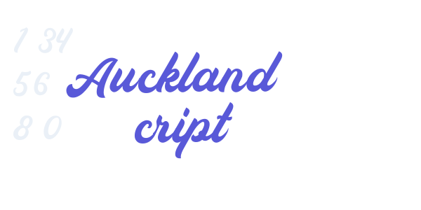 Auckland Script font free