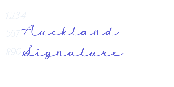 Auckland Signature font free