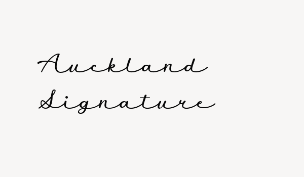 Auckland Signature Font