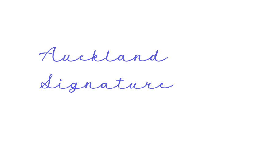 Auckland Signature Font Download