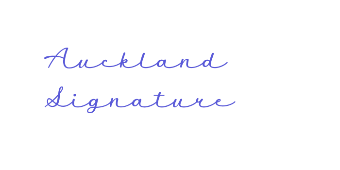 Auckland Signature Font Download