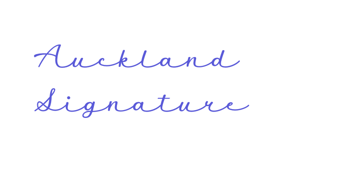 Auckland Signature Font