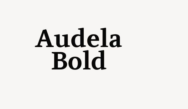 Audela Bold Font