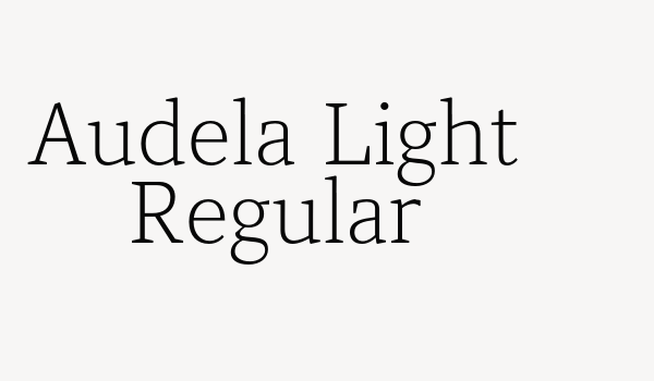 Audela Light Regular Font