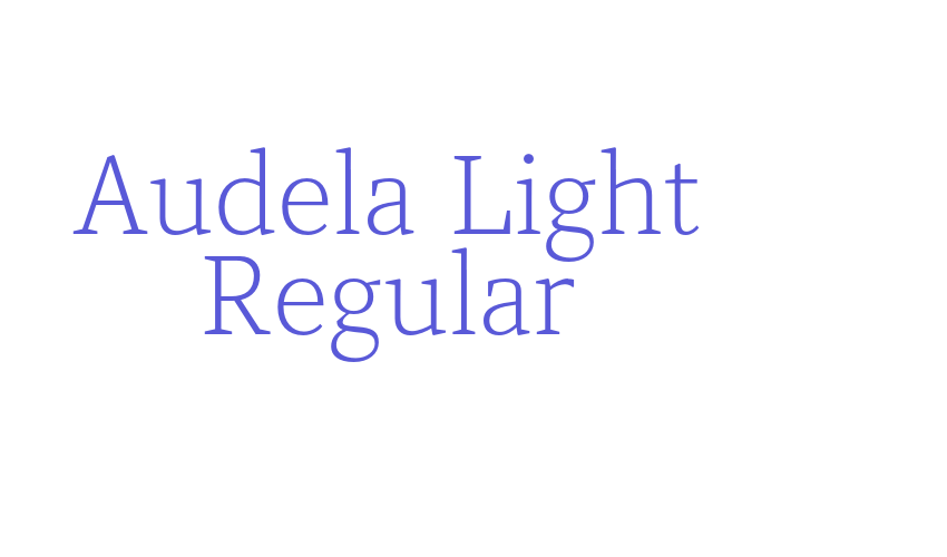 Audela Light Regular Font