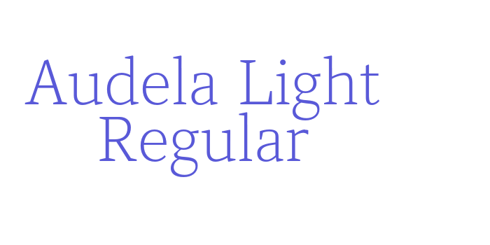 Audela Light Regular Font Download