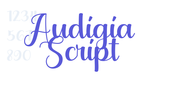 Audigia Script font free