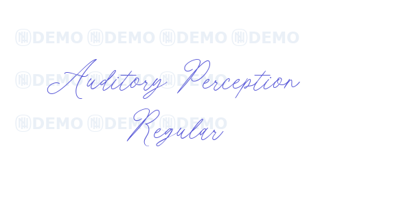 Auditory Perception Regular font free