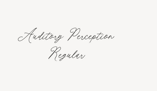 Auditory Perception Regular Font