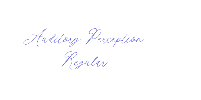 Auditory Perception Regular Font Download