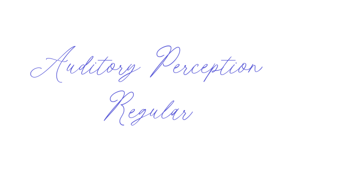 Auditory Perception Regular Font