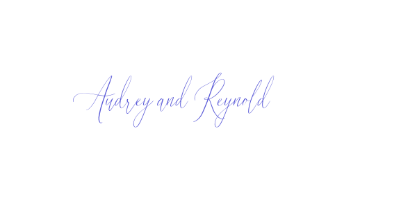 Audrey and Reynold font free