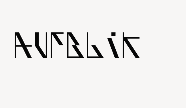 AufBliK Font