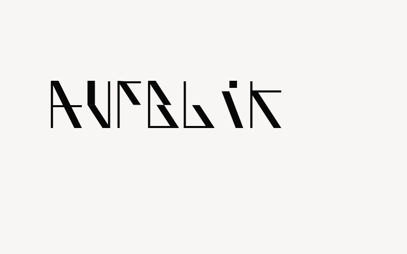 AufBliK Font