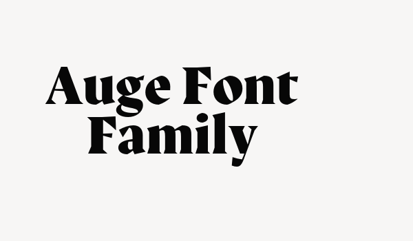 Auge Font Family Font