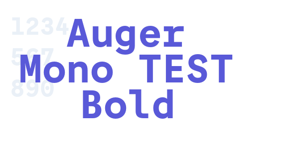 Auger Mono TEST Bold font