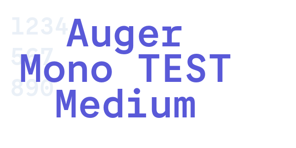 Auger Mono TEST Medium font