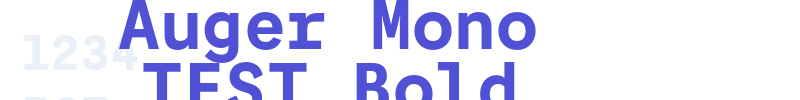 Auger Mono TEST Bold-font