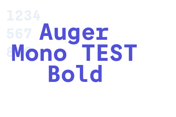 Auger Mono TEST Bold