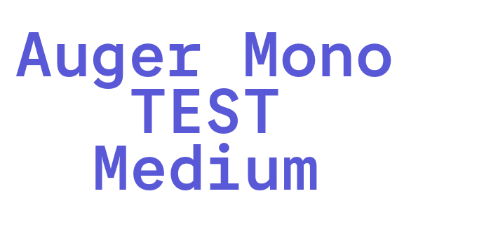 Auger Mono TEST Medium Font Download