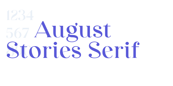 August Stories Serif font