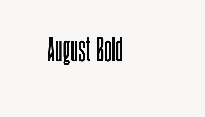 August Bold font download