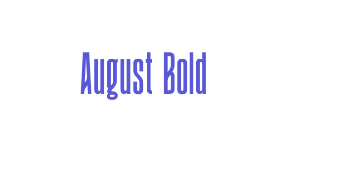 August Bold Font Download