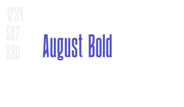 August Bold font download