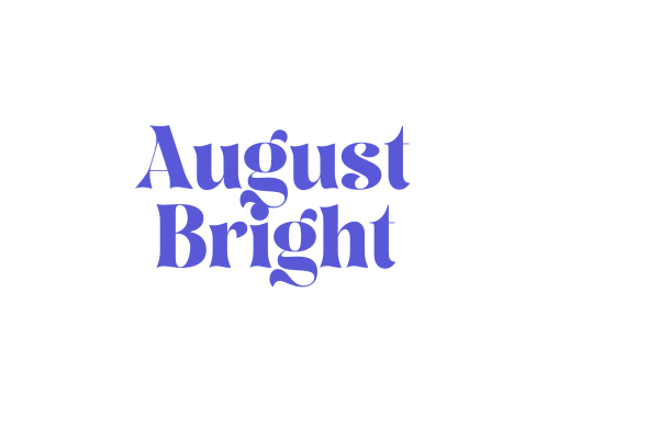 August Bright Font