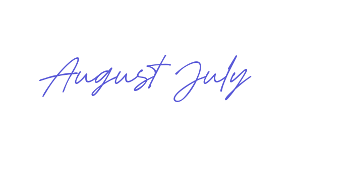 August July Font Download