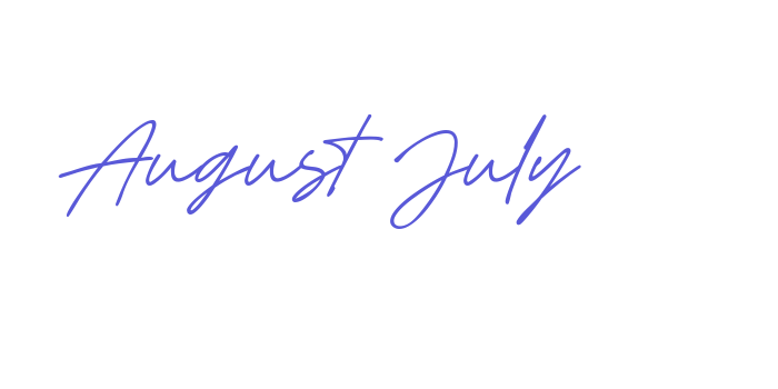 August July Font