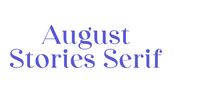 August Stories Serif Font Download