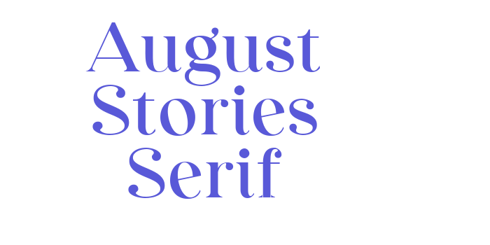 August Stories Serif Font