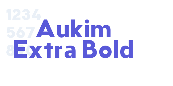 Aukim Extra Bold font free