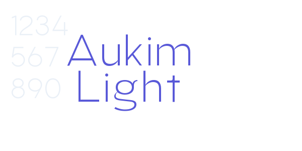 Aukim Light font free