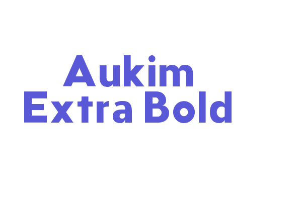 Aukim Extra Bold Font