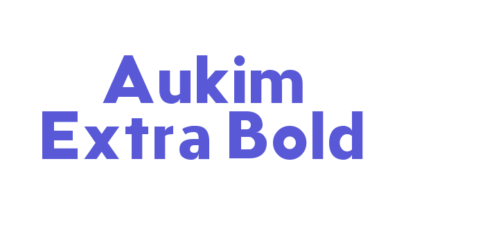 Aukim Extra Bold Font Download