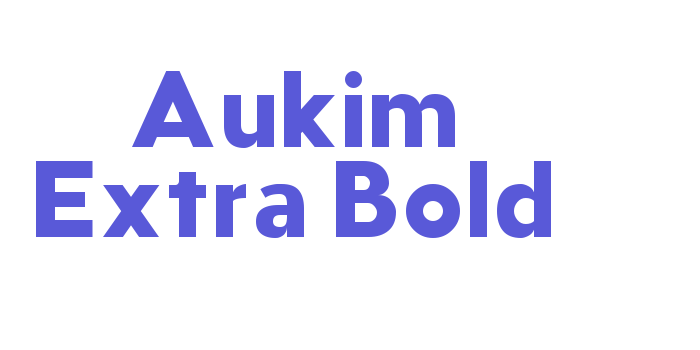 Aukim Extra Bold Font