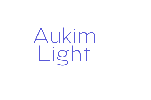 Aukim Light Font