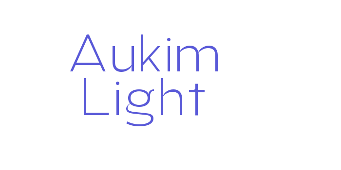 Aukim Light Font