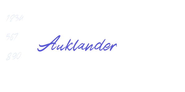 Auklander font free