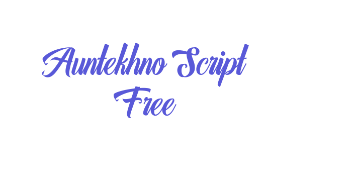 Auntekhno Script Free Font Download