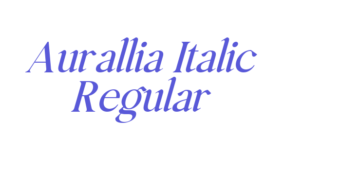 Aurallia Italic Regular Font Download