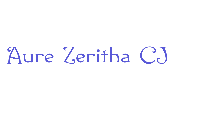 Aure Zeritha CJ Font