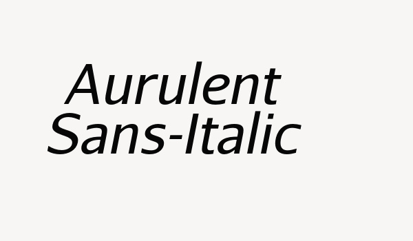 Aurulent Sans-Italic Font