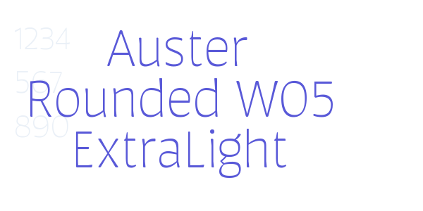 Auster Rounded W05 ExtraLight font free