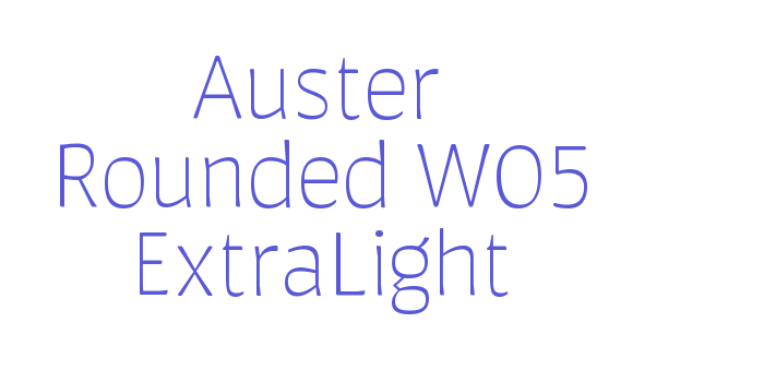 Auster Rounded W05 ExtraLight Font Download