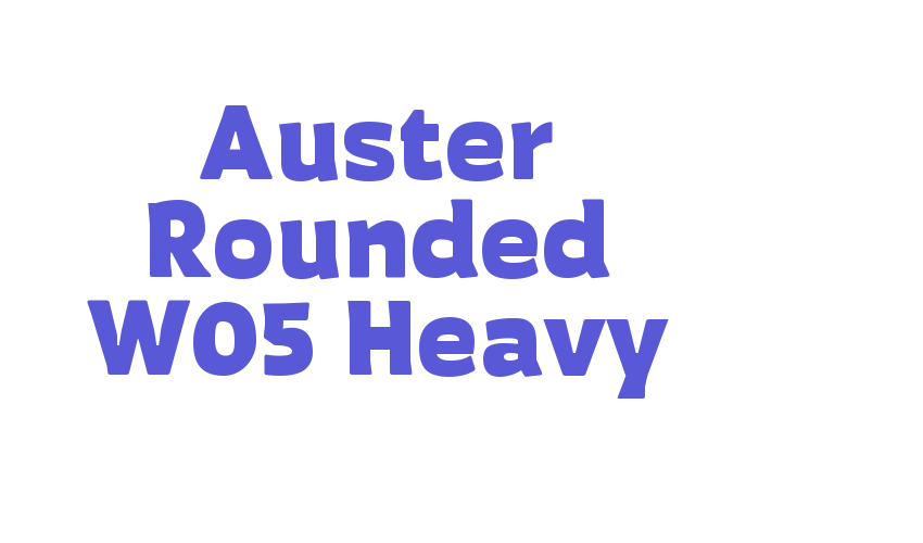 Auster Rounded W05 Heavy Font Download